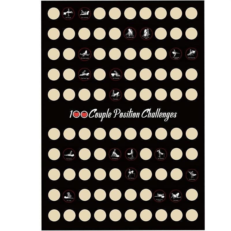100 Sex Positions Scratch-Off Poster for Couples-0
