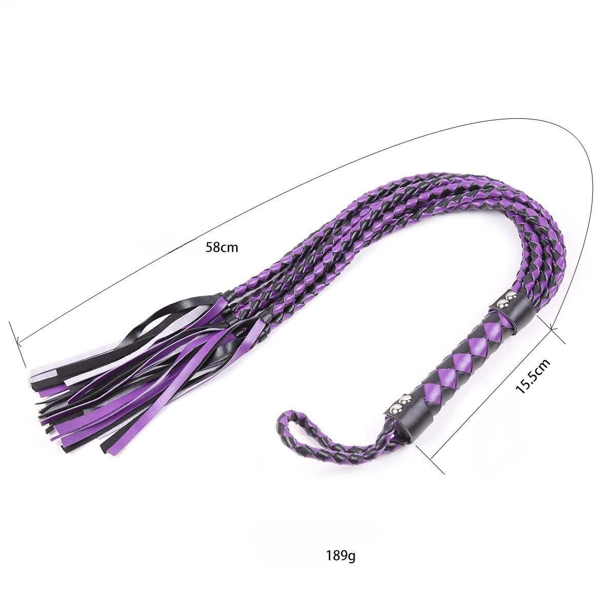 Handmade 8 Strand Leather BDSM Flogger Whip-3