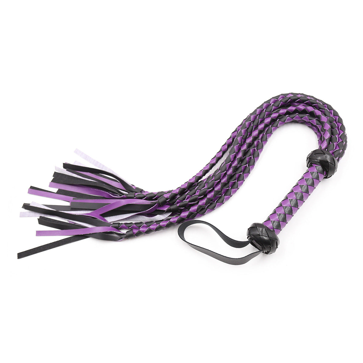 Handmade 8 Strand Leather BDSM Flogger Whip-0