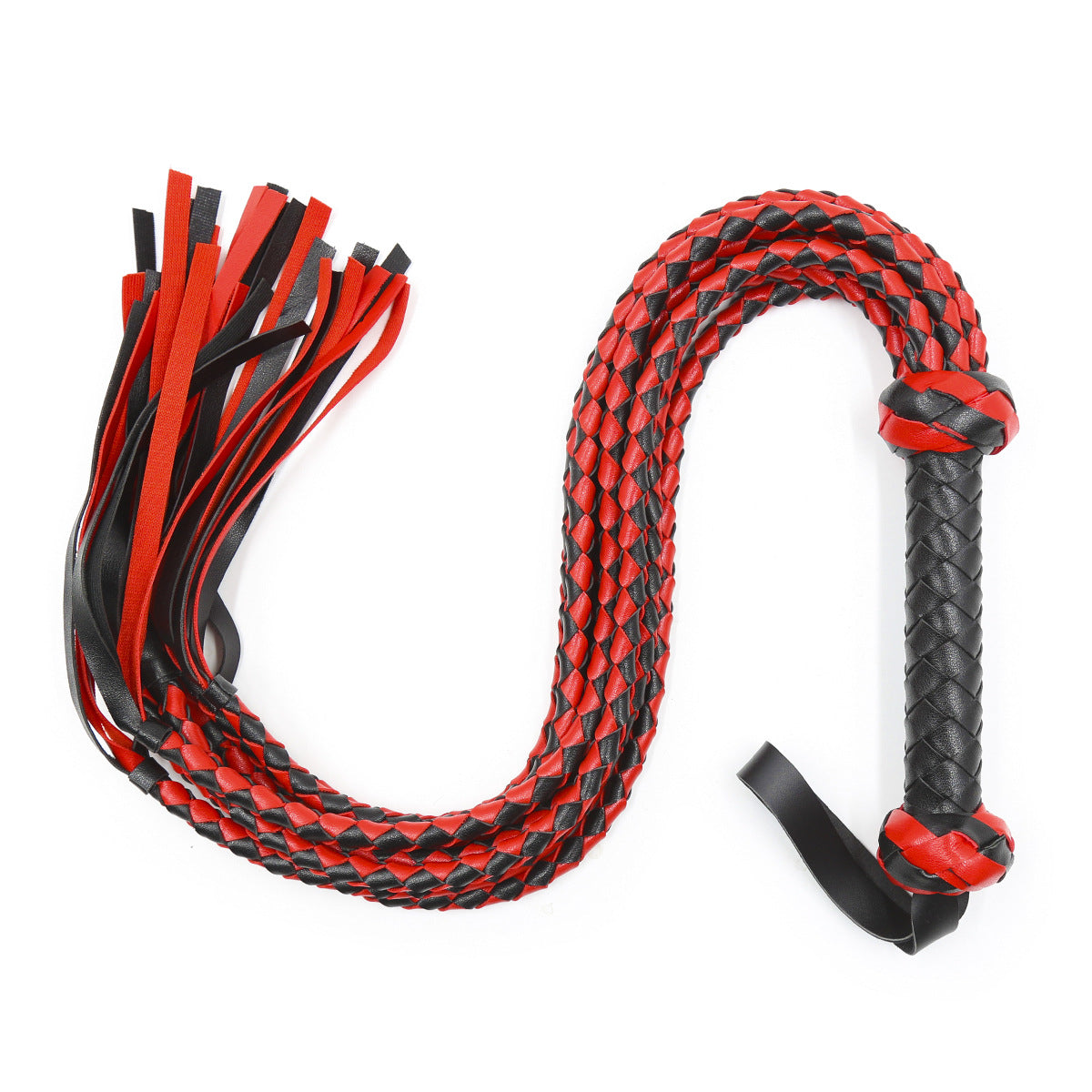 Handmade 8 Strand Leather BDSM Flogger Whip-4