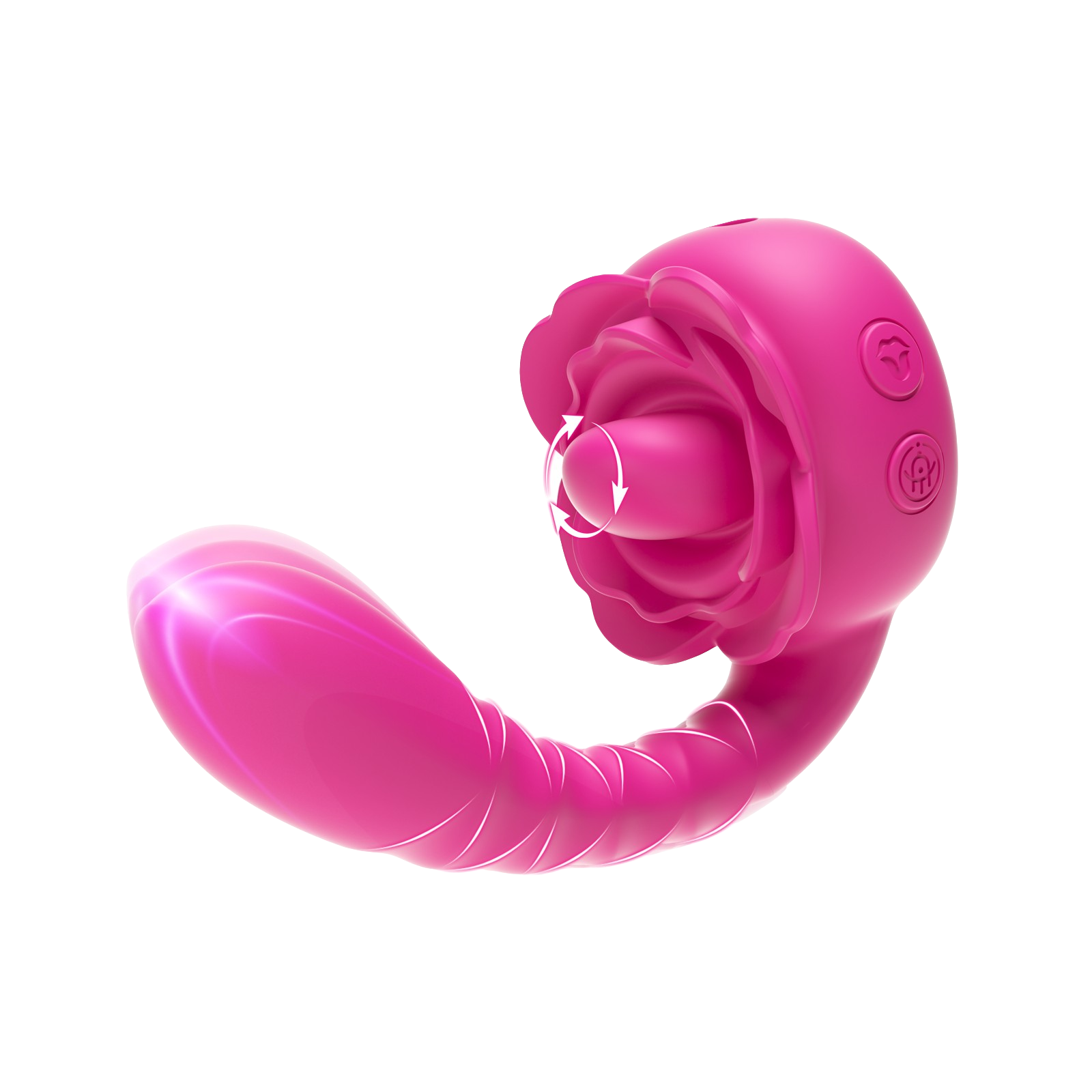 Twin Rose Thrusting G Spot Vibrator – Tongue Teasing | V For V
