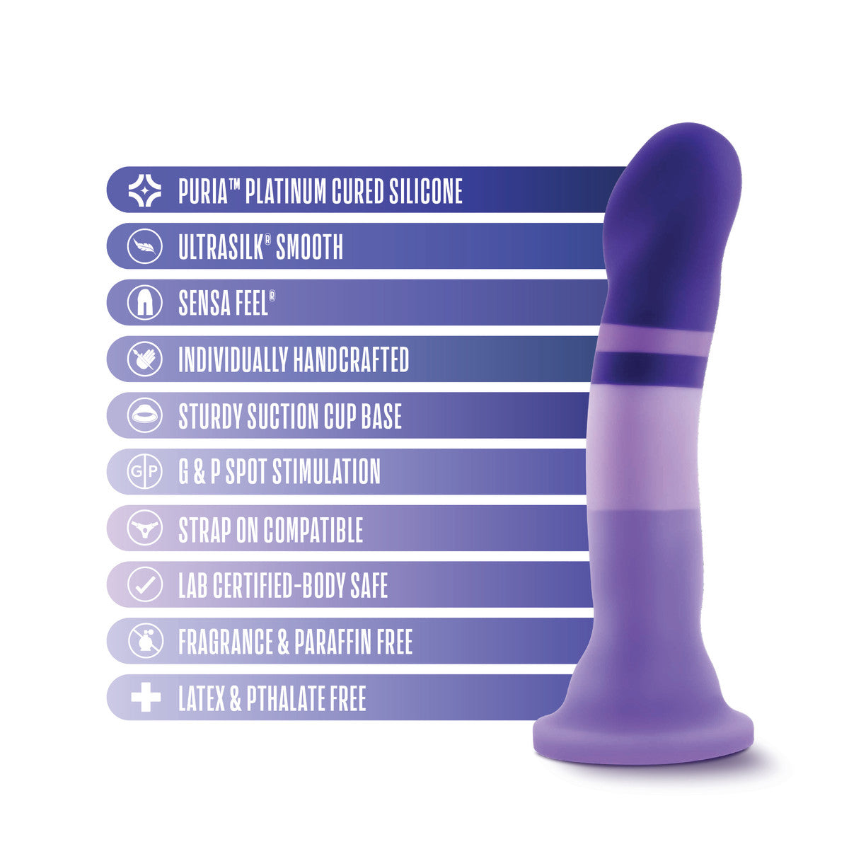 Blush Avant D2 Artisan 7-Inch Curved G-Spot Dildo with Suction Cup Base-3