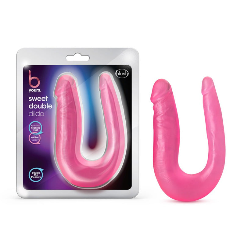 Blush U-Shaped 12.5-Inch Long Pink Double Ended Dildo-0