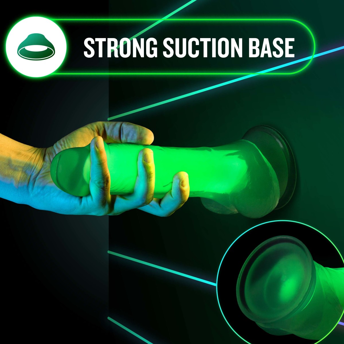 Blush Neo Elite Glow In The Dark 7.5-Inch Green Dildo