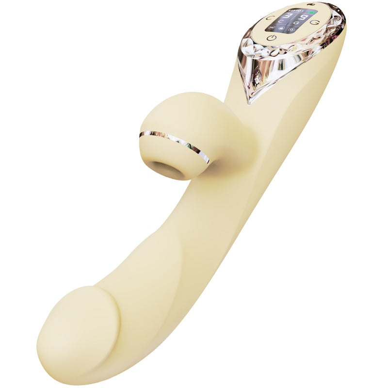 KISSTOY A-King Pro Warming Suction Rabbit Vibrating Dildo-1