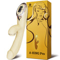 KISSTOY A-King Pro Warming Suction Rabbit Vibrating Dildo-0