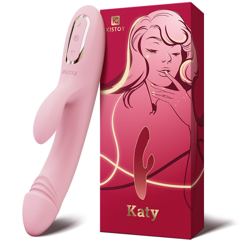 KISSTOY Katy Warming Rabbit Vibrating Dildo-0