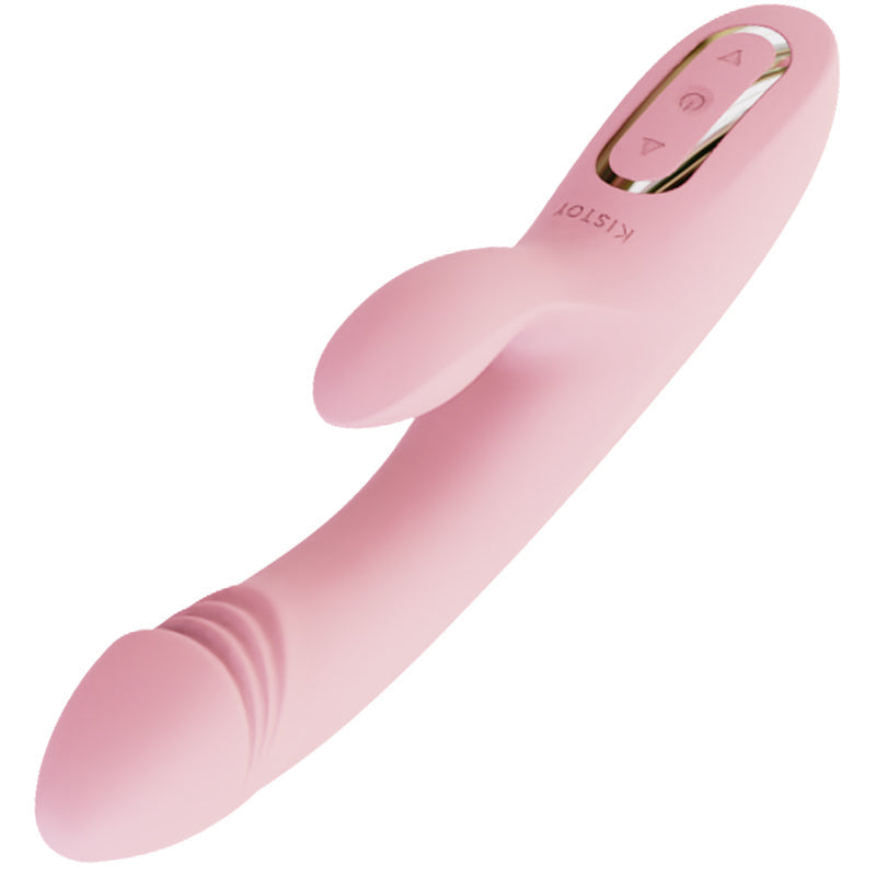 KISSTOY Katy Warming Rabbit Vibrating Dildo-1