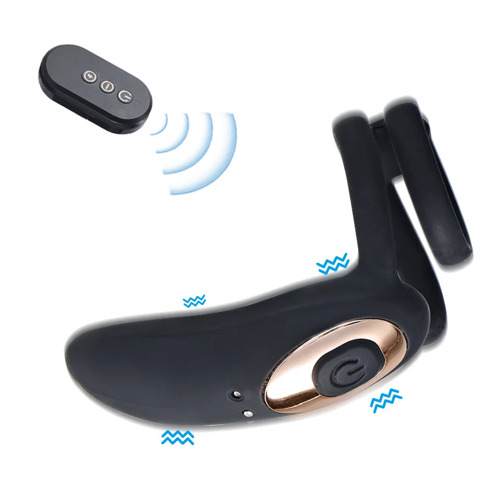 LOCKINK Black Mamba Prostate Massager With Cock Ring App Controlled-2