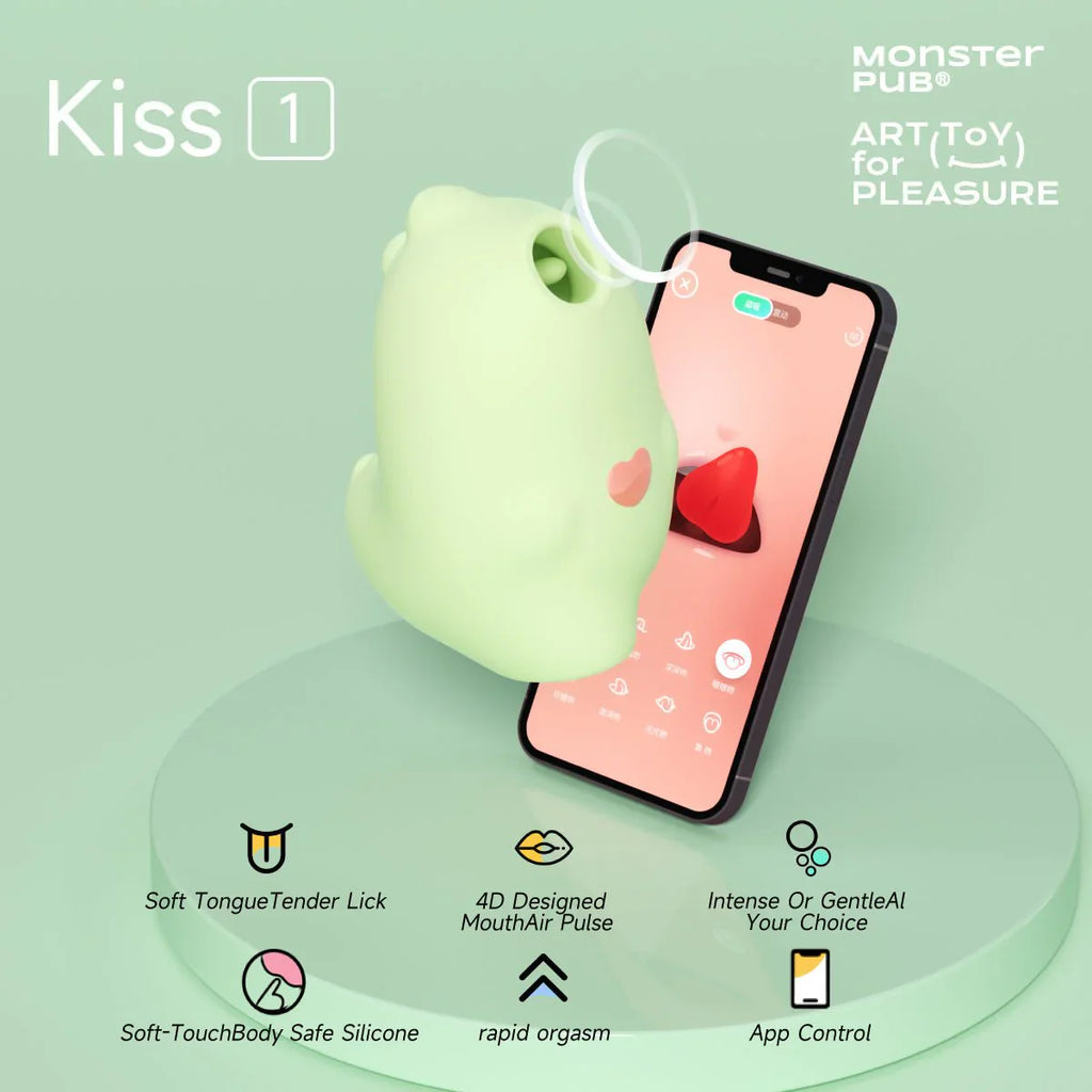 Monster Pub Magic Kiss Clit Suck-Licking Vibrator App-Controlled - Master Godzilla-1