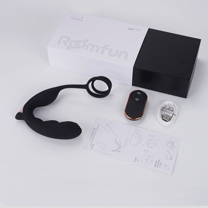 Roomfun Prostage Massager with Cock Ring Remote Controlled-3