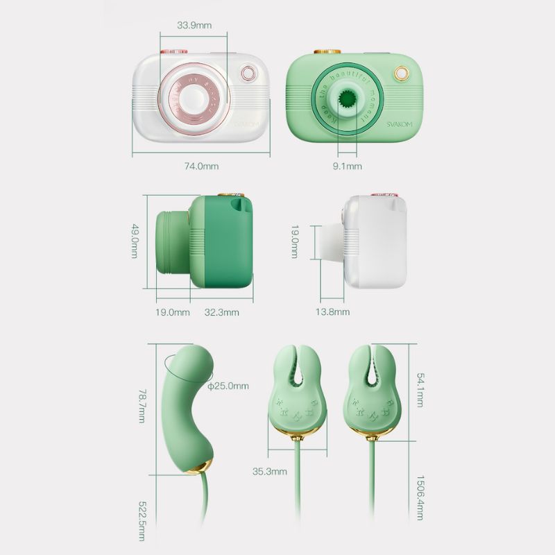 Camera Clit Suction & G-Spot Vibrator with Nipple Clamps App-Controlled-4