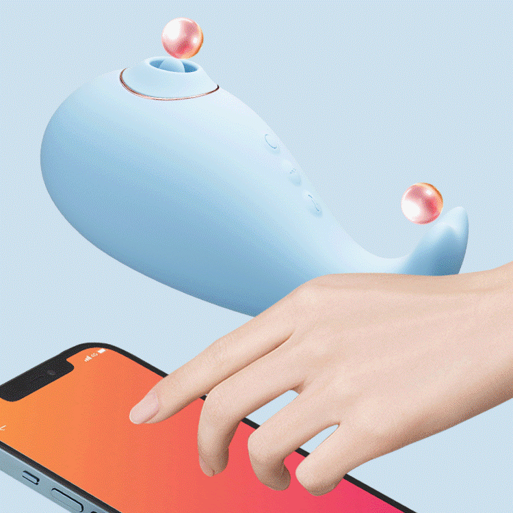 Whale Tongue-Licking & Sucking Clit Vibrating Egg App-Controlled-2