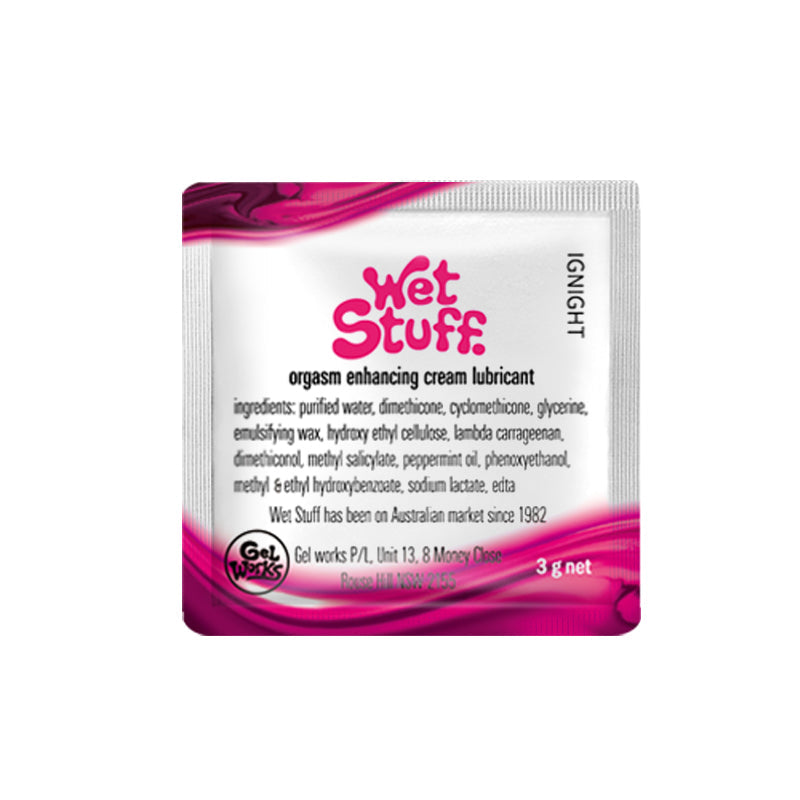 Wet Stuff IGnight Orgasm Enhancing Cream Lube Sachet 3g-0