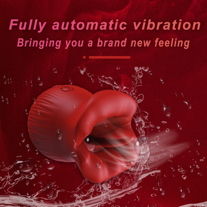 YL Clit Vibrating & Licking Rose Vibrator-3