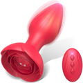 YL Rose Vibrating Butt Plug Remote Controlled-0