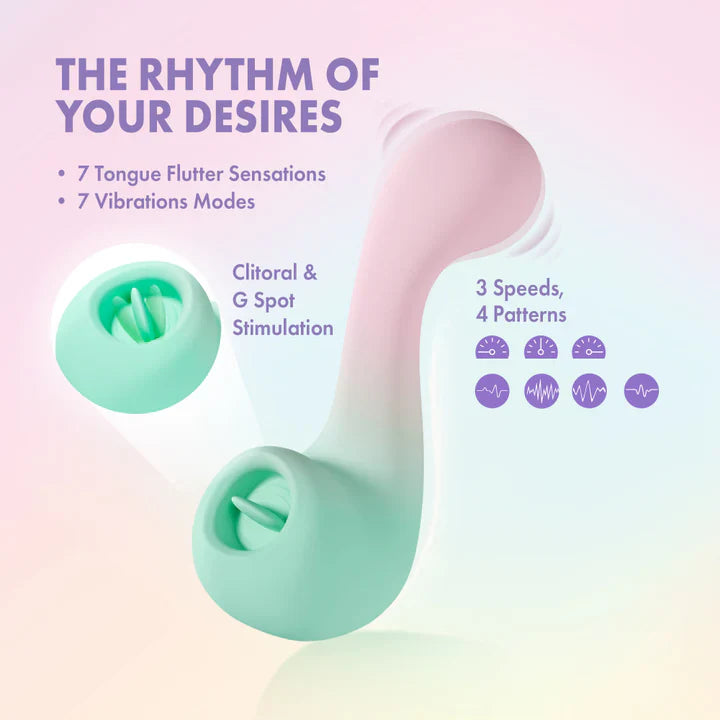 Blush Melody Dual Clit Licking & G-Spot Vibrator-3