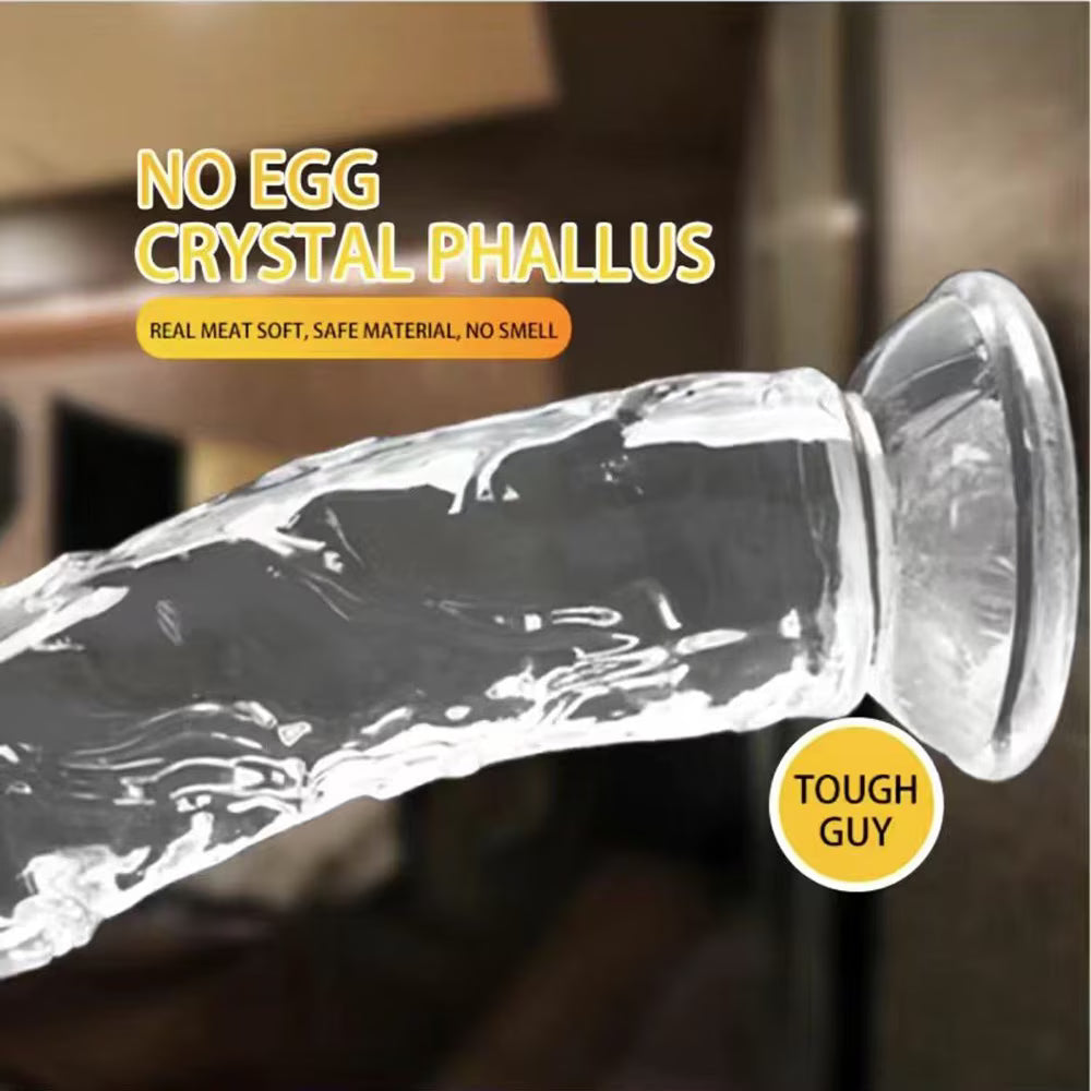 ZQ Crystal TPE Suction Cup Dildo-4
