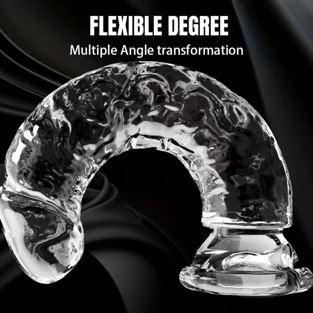 ZQ Crystal TPE Suction Cup Dildo-1