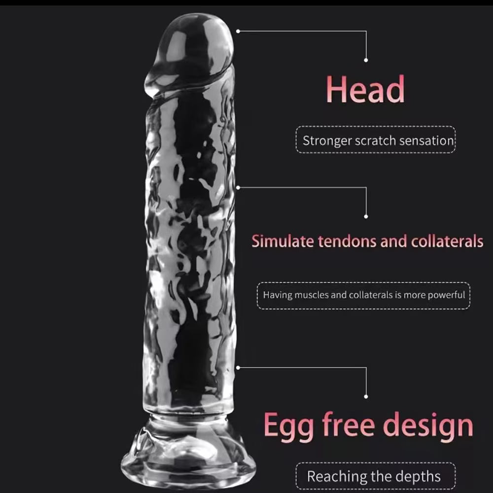 ZQ Crystal TPE Suction Cup Dildo-2