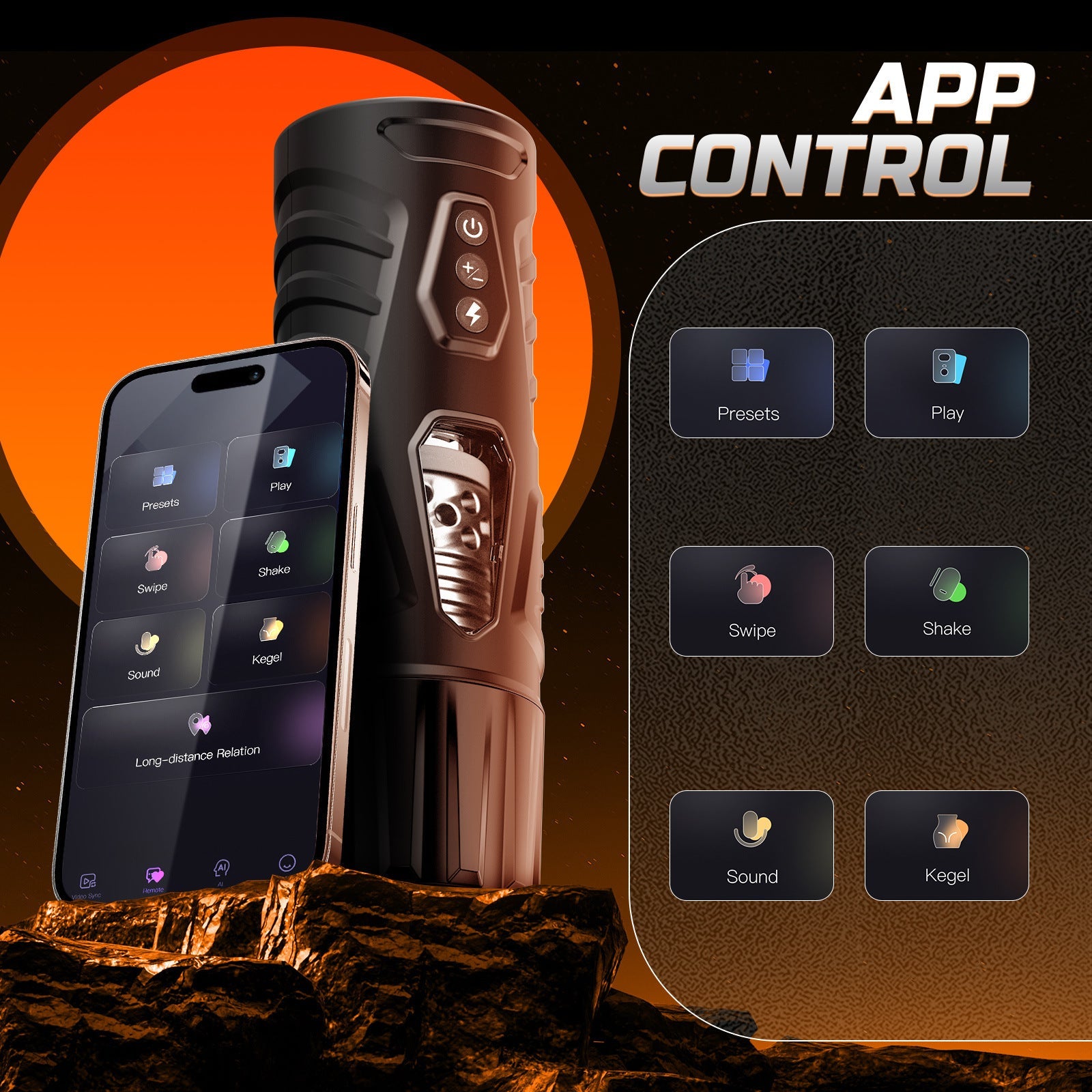 Dark Warrior Rotating & Thrusting Male Masturbator App Controlled-3