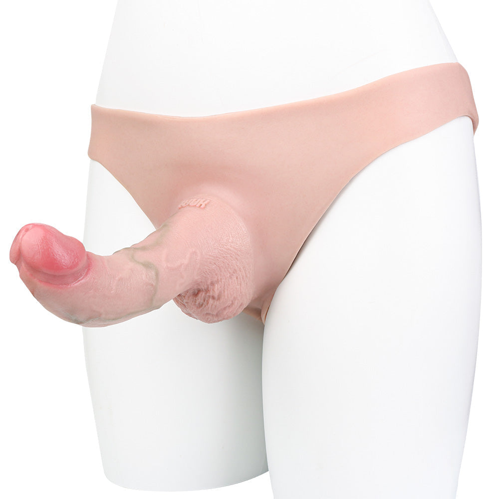 David Realistic Hollow Dildo Strap-On Briefs 6-inch-0