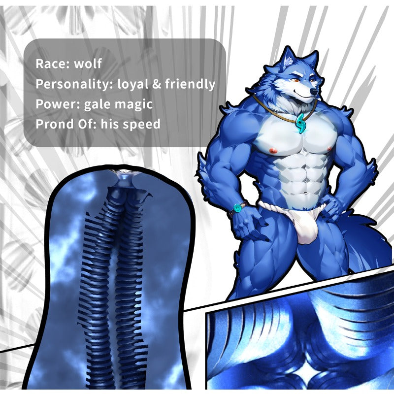 GibbonBoi Blue Wolf Animal Male Masturbator-3