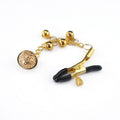 Golden Bell Adjustable Alligator Nipple Clamps with Chain-0