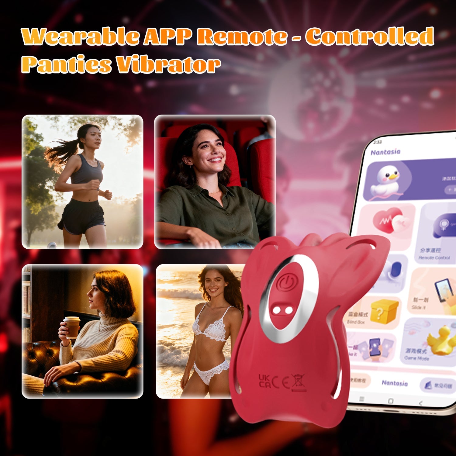 Hgod Butterfly Wearable Clit & G-Spot Vibrator App Controlled-4