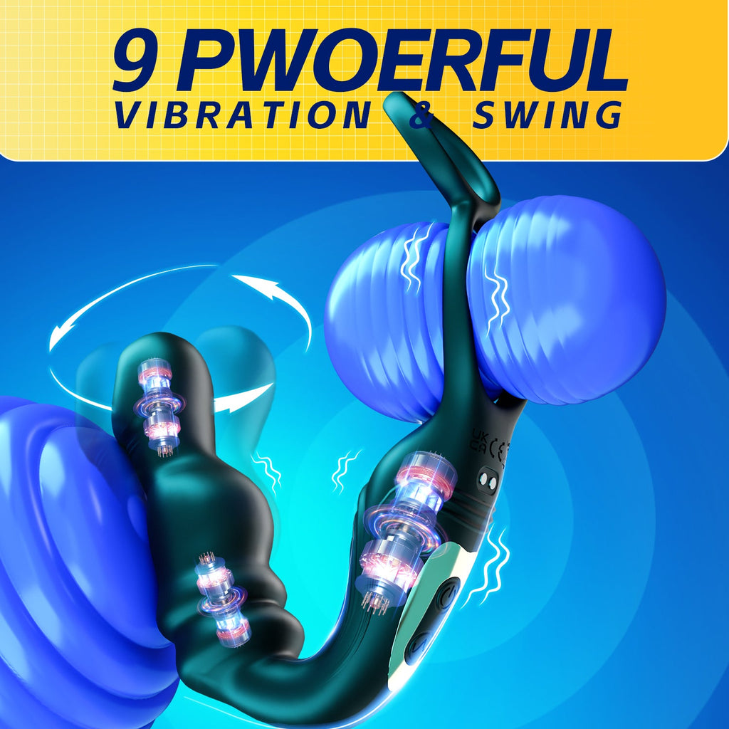 Hgod Michelle Swinging Prostate Massager with Cock Ring App Controlled-1