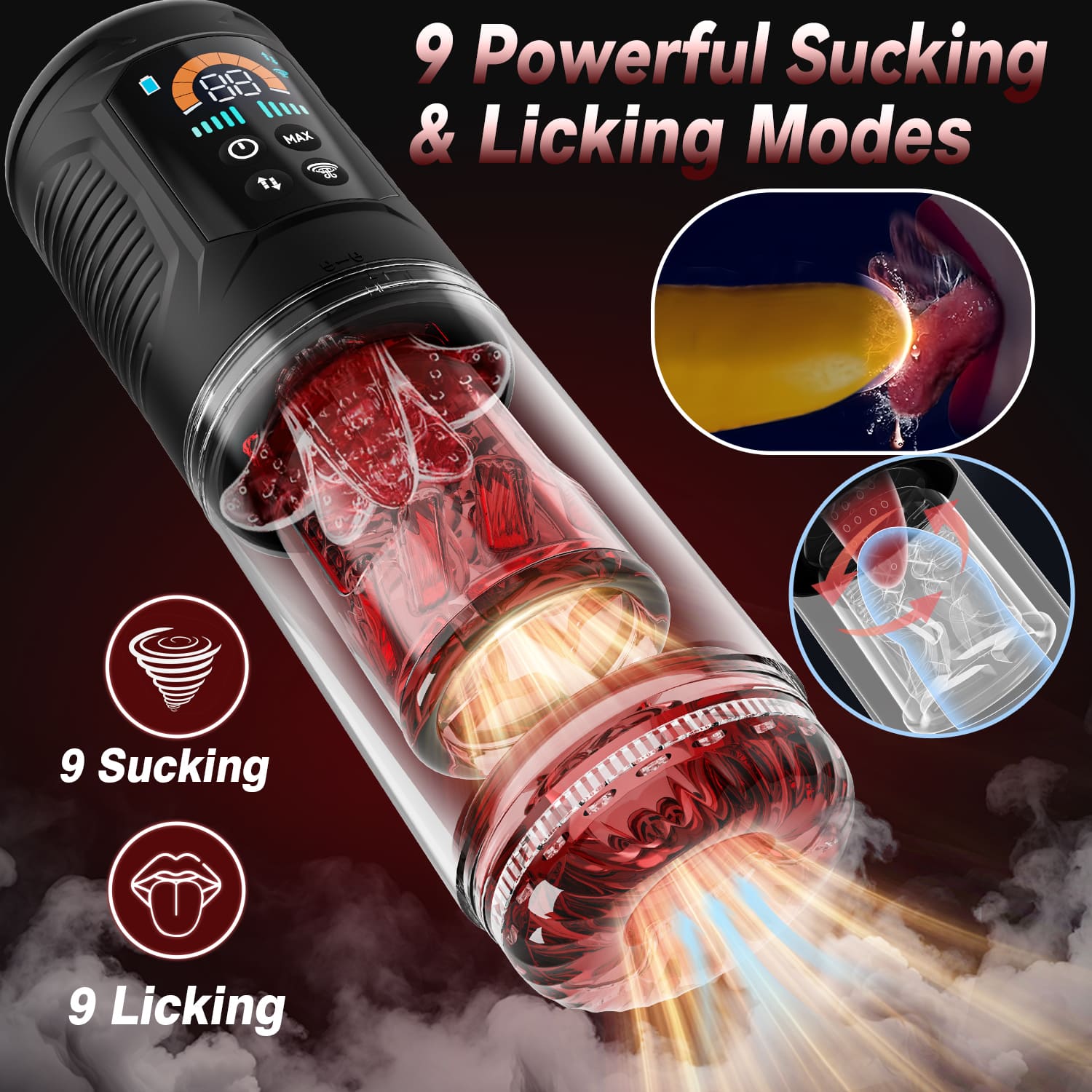 Hgod Peak Thrusting & Sucking Male Masturbator With Suction Base-3