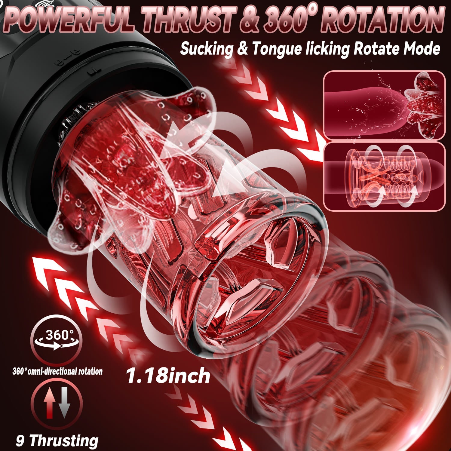 Hgod Peak Thrusting & Sucking Male Masturbator With Suction Base-4