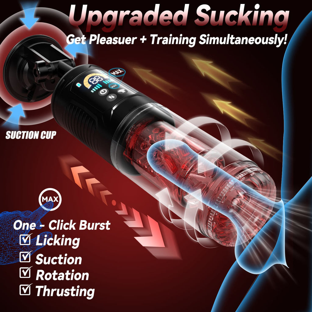 Hgod Peak Thrusting & Sucking Male Masturbator With Suction Base-1