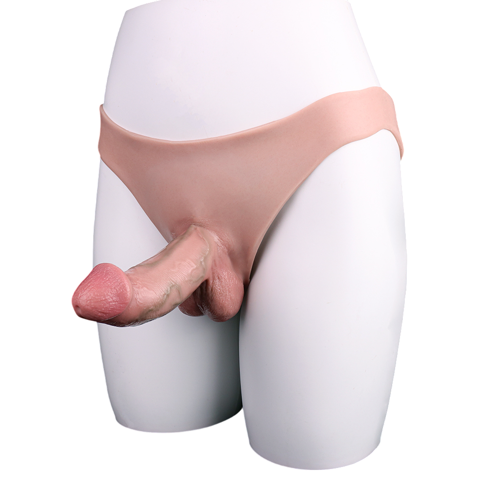 Kenneth Realistic Hollow Dildo Strap-On Briefs 6-inch-0