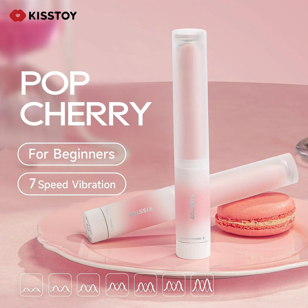 KISSTOY Pop Cherry Lipstick Clit & G-Spot Vibrator-1