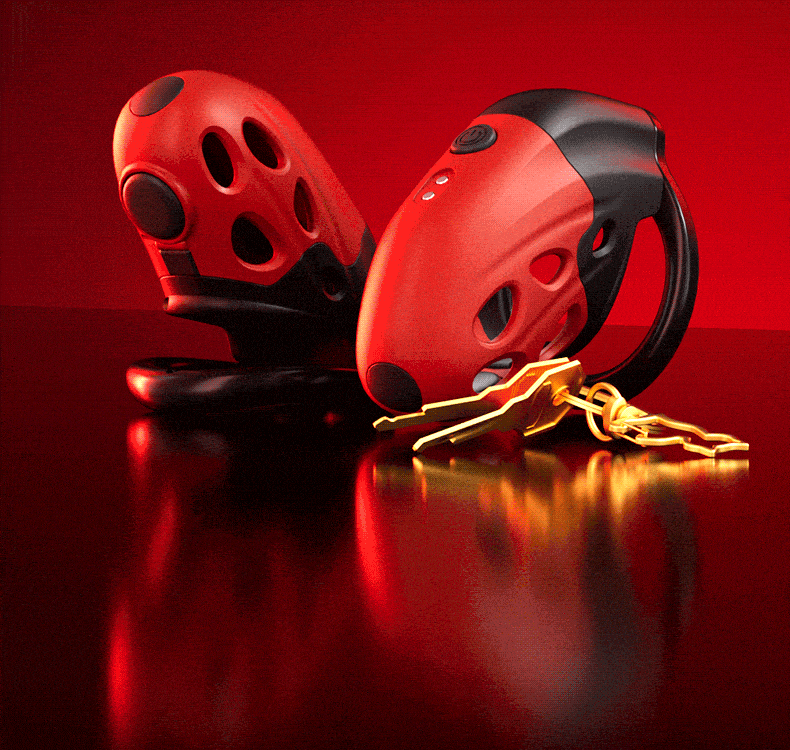 LOCKINK Electric Shock & Vibrating Male Chastity Cage Remote Controlled-3