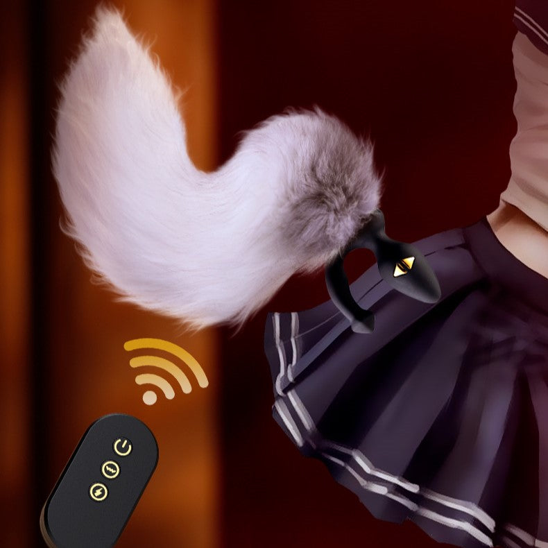 LOCKINK E-Stim Anal Plug with Fox Tail Remote Controlled-4