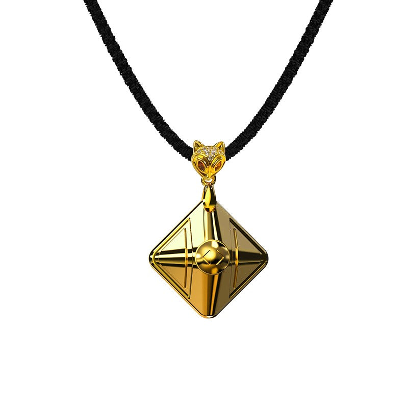 LOCKINK Gold Cube Metal Pendant Clit Vibrating Egg-0