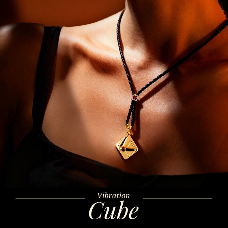 LOCKINK Gold Cube Metal Pendant Clit Vibrating Egg-1