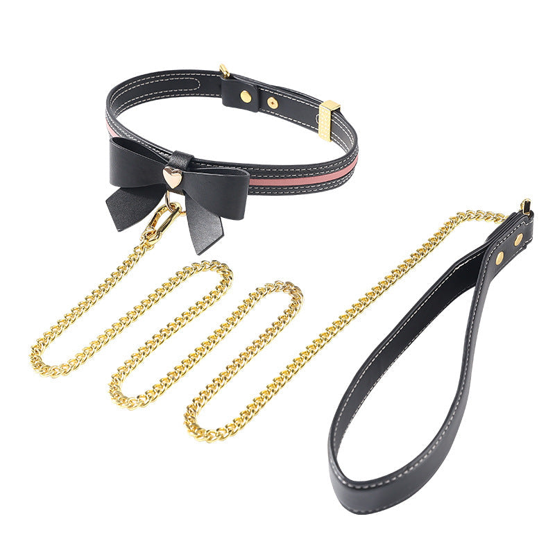 LOCKINK Heart Butterfly Leather Collar & Leash Set-0