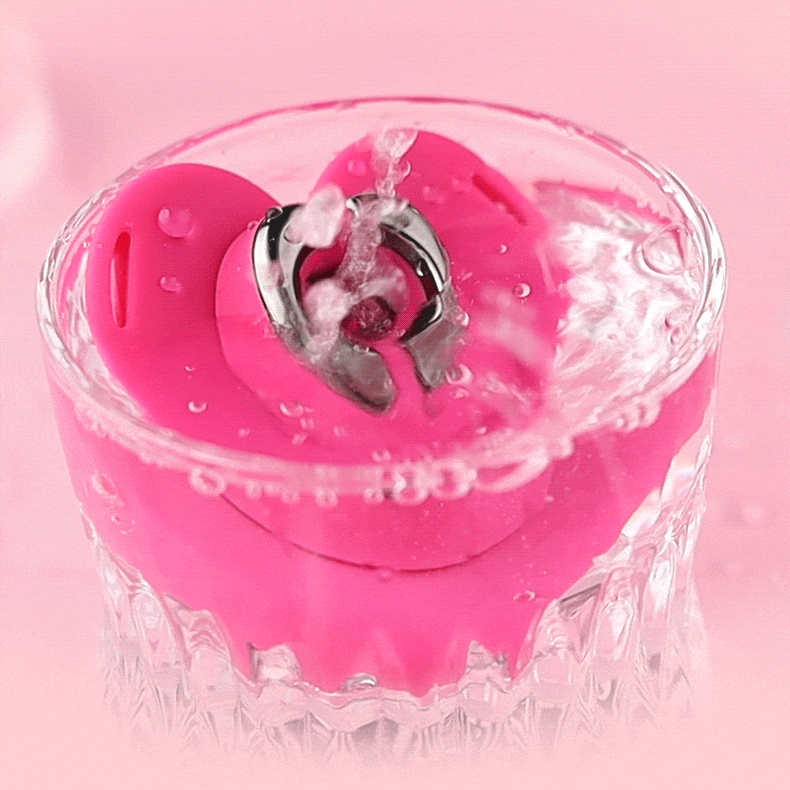 LOCKINK Pink Heart E-Stim Strap-On Wearble Vibrator App Controlled-3