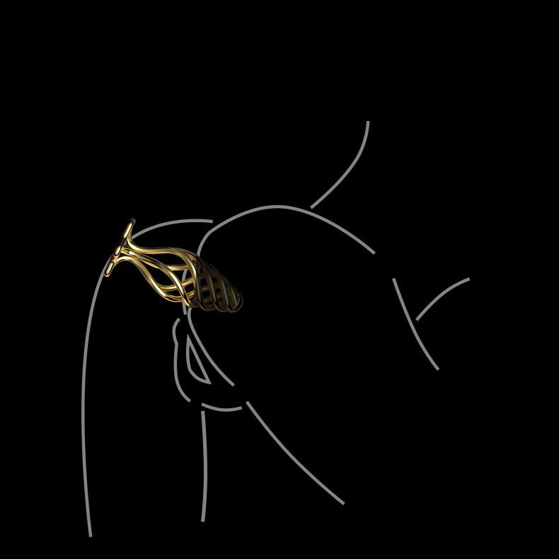 LOCKINK Sevanda Hollow Gold Metal Butt Plug-1