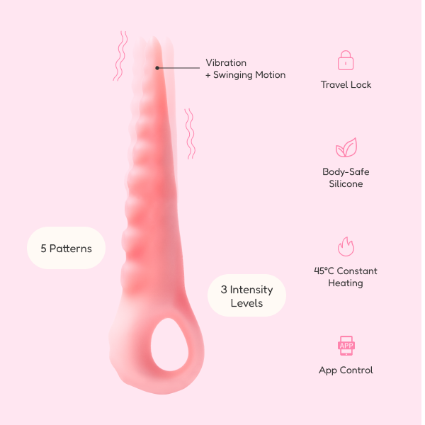 POPOCAT Octopus Tentacle Swinging G-Spot Vibrator App Controlled-3