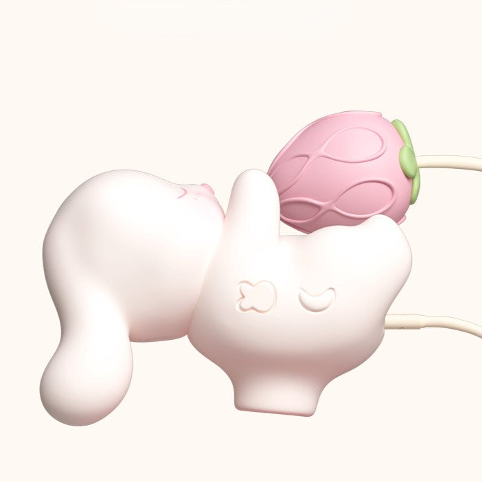 let'sspring Strawberry Bunny Clit Sucking & G-Spot Heating Vibrator-3