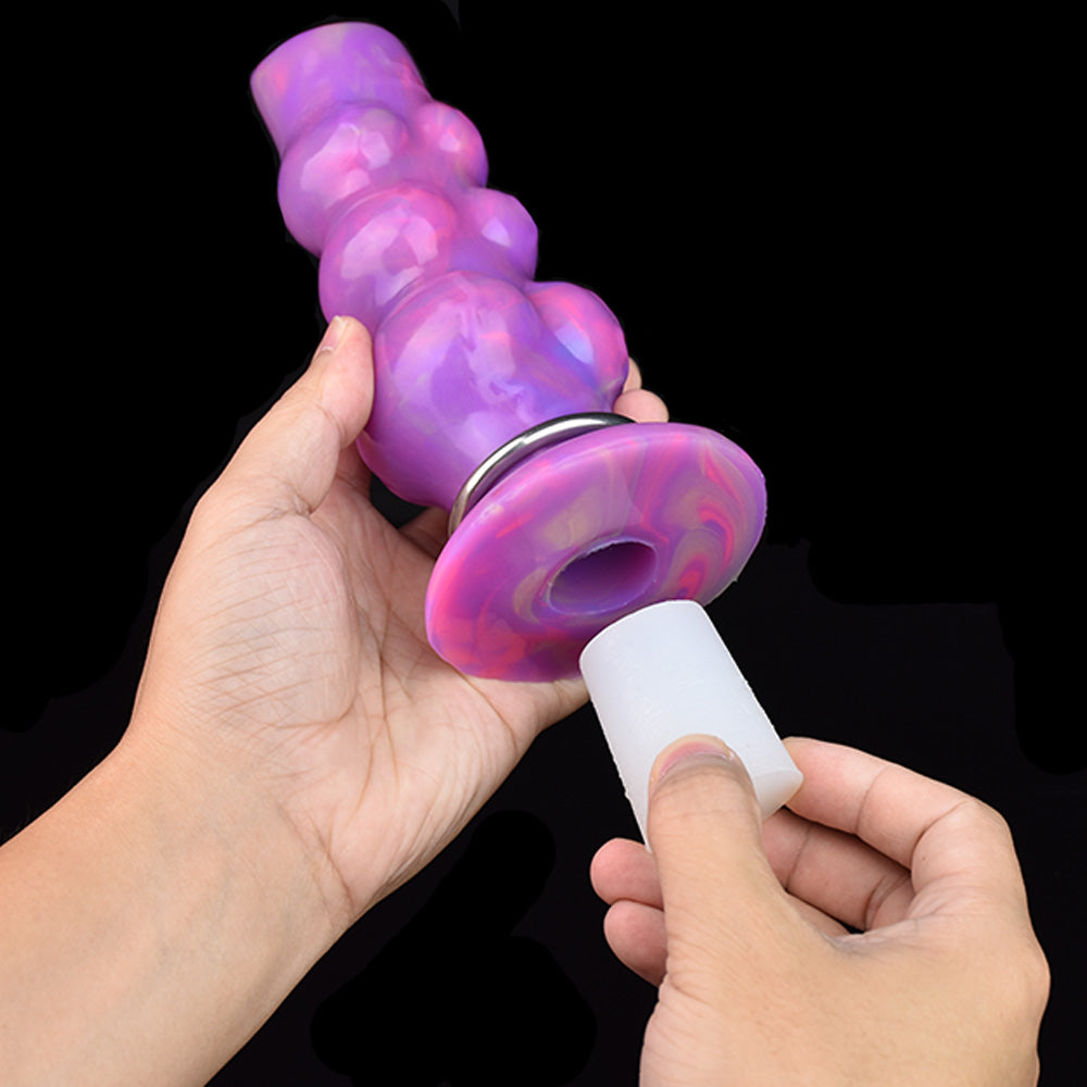 Three-Knot Wolf Luminous Ovipositor Dildo 6.9-Inch-3