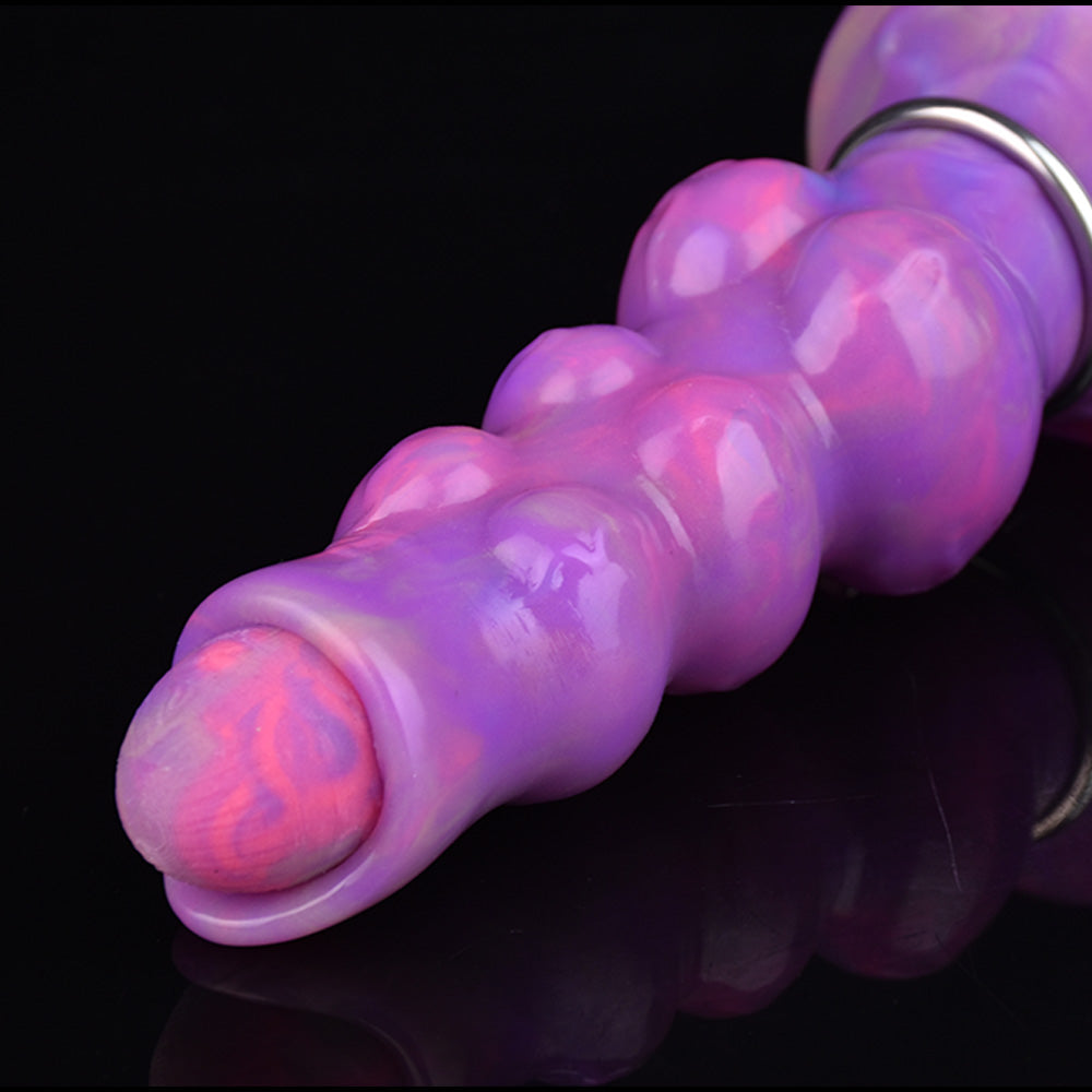 Three-Knot Wolf Luminous Ovipositor Dildo 6.9-Inch-1