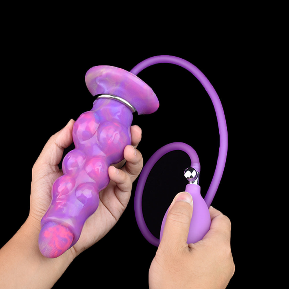 Three-Knot Wolf Luminous Ovipositor Dildo 6.9-Inch-4